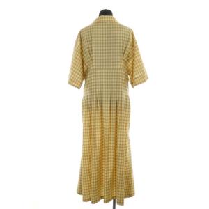 Mame Kurogouchi 21SS Summer Wool ワンピース ロング チェック 2 イエロー