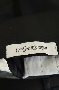 YVES SAINT LAURENT ウールスラックスパンツ 46 ネイビー