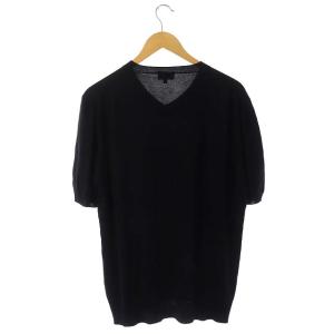 GIORGIO ARMANI カシミヤ混Vネックニットセーター 56 ネイビー