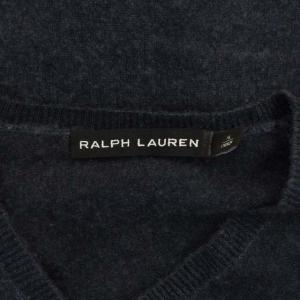 RALPH LAUREN ニット セーター Vネック 長袖 カシミヤ XL ネイビー
