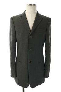 EMPORIO ARMANI スーツ 上下 セットアップ テーラードジャケット シングル パンツ スラックス 44 グレー