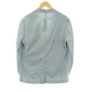 adidas 18SS テーラードジャケット シアサッカー ストライプ L ネイビー ホワイト