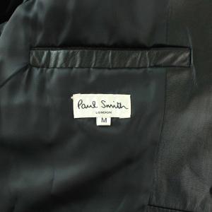 PAUL SMITH レザーテーラードジャケット ブラック