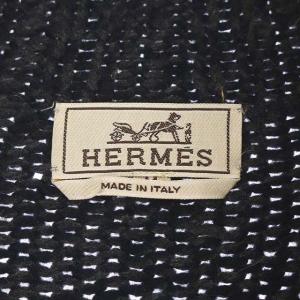 HERMES ニットジャケット ハイネック カシミヤ M 紺