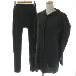 ニットカーディガンセットアップ M チャコールグレー