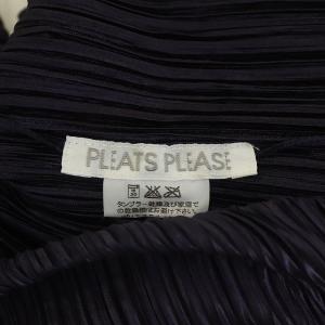 PLEATS PLEASE ISSEY MIYAKE カットソー シャツ ブラウス フェイクレイヤード ノースリーブ プリーツ 3 L パープル