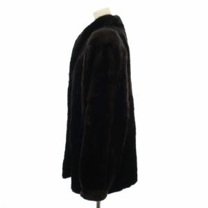 SAGA MINK 銀サガ ジョセフィーヌ Josephine ダークミンク ファー コート ハーフ ミディアム アウター 11 L ダークブラウン