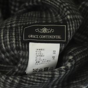 Diagram GRACE CONTINENTAL 18AW ウールフォックスチェックポンチョコート 36 ブラック