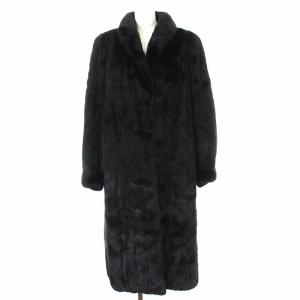 銀サガ 毛皮 コート ロング タンクミンク ダークブラウン