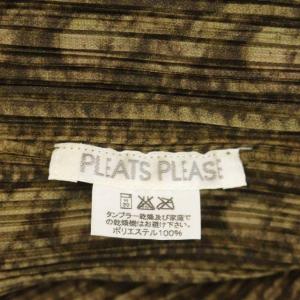 PLEATS PLEASE ISSEY MIYAKE ハイネック カットソー 長袖 総柄 3 ベージュ