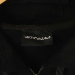 EMPORIO ARMANI ジップアップフーディージャケット M ブラック