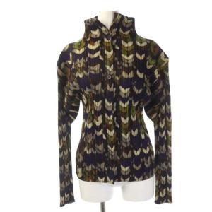 ISSEY MIYAKE ハイネック総柄シャツ 3 マルチカラー