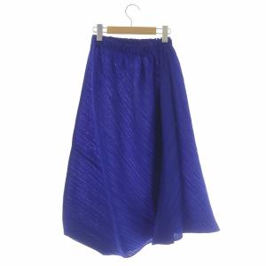 PLEATS PLEASE ISSEY MIYAKE 近年モデル イッセイミヤケ スカート バルーン アシンメトリー 1 ブルー