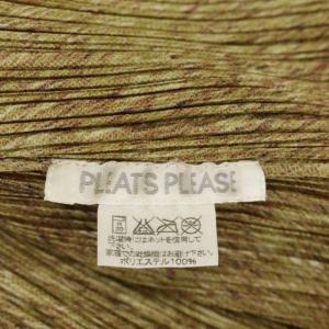 PLEATS PLEASE ISSEY MIYAKE シャツ 長袖 総柄 プリーツ 3 ブラウン