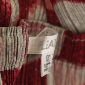 PLEATS PLEASE ISSEY MIYAKE スカート プリーツ ロング 2 グレー レッド