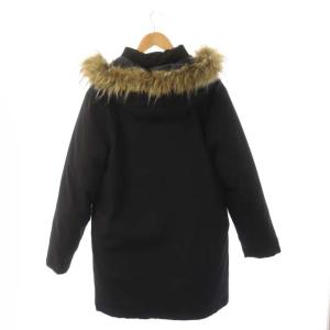 COLE HAAN ダウンコート ロング フード ファー M ブラック