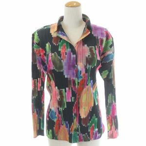 イッセイミヤケ シャツ オープンカラー プリーツ 3 マルチカラー