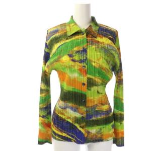 イッセイミヤケ プリーツ長袖シャツ 3 マルチカラー