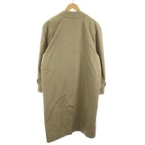 Aquascutum Aqua5 ステンカラーコート ロング丈 ライナー付き コットン 裏地チェック ベージュ