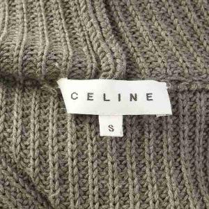 CELINE カーディガン ロング 長袖 ウール S グレージュ