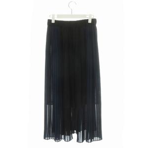 ADORE シアープリーツスカート バイカラー 36 ブラック