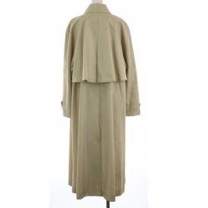 CELINE ヴィンテージ ステンカラーコート 金ボタン ロング ベルト付き べージュ