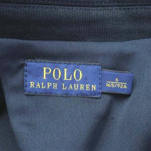 POLO RALPH LAUREN テーラードジャケット シングル 金ボタン 刺繍 エンブレム 6 ネイビー