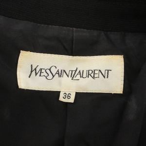 YVES SAINT LAURENT ヴィンテージ スーツ セットアップ テーラードジャケット タイトスカート ひざ丈 36 ブラック