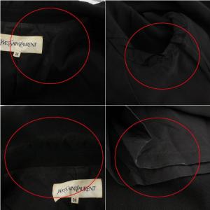 YVES SAINT LAURENT ヴィンテージ スーツ セットアップ テーラードジャケット タイトスカート ひざ丈 36 ブラック