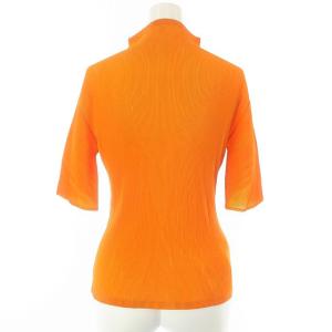 PLEATS PLEASE ISSEY MIYAKE イッセイミヤケ カットソー プリーツ ハイネック オレンジ