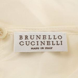 BRUNELLO CUCINELLI ブラウス シャツ カットソー 長袖 シルク M アイボリー