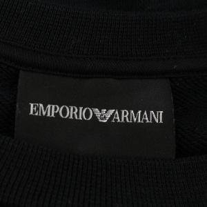 EMPORIO ARMANI トレーナー スウェット 長袖 ロゴ S ブラック ホワイト