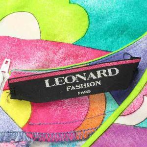 LEONARD カットソー Vネック 総柄 L マルチカラー