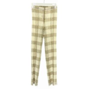 イッセイミヤケ ISSEI MIYAKE パンツ スラックス プリーツ M カーキ アイボリー
