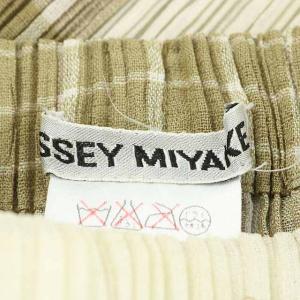 PLEATS PLEASE ISSEY MIYAKE イッセイミヤケ ISSEI MIYAKE パンツ スラックス プリーツ M カーキ アイボリー