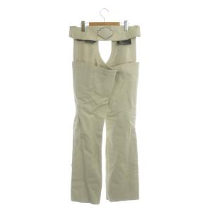 HARLEY DAVIDSON MOTORCLOTHES レッグカバー レザーパンツ 本革 スタッズ ジップアップ M ライトベージュ