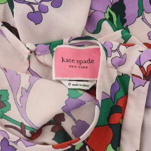 kate spade new york ワンピース ロング ノースリーブ 花柄 0 ピンク