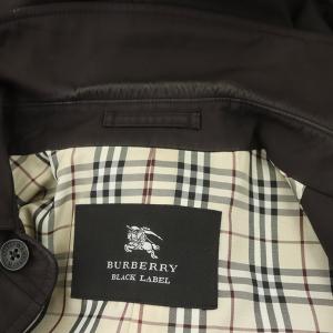 BURBERRY BLACK LABEL ステンカラーコート ロング 裏地ノバチェック M ダークブラウン