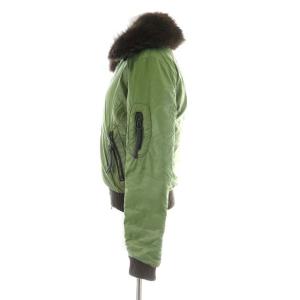 DUVETICA ダウンジャケット ファー アウター 42 L 緑 グリーン