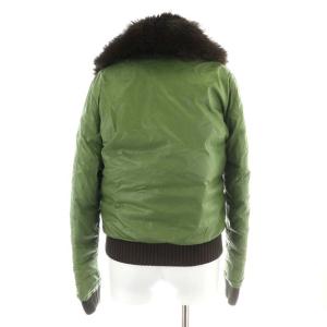 DUVETICA ダウンジャケット ファー アウター 42 L 緑 グリーン