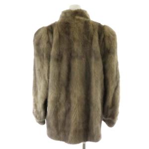 SAGA MINK 銀サガ 毛皮コート ハーフ ミドル丈 サファイヤミンク 13 グレー