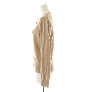 Maison Kitsuné EW00559KT1036 カーディガン 長袖 ウール ワッペン S ピンクベージュ 