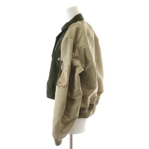 sacai 22SS アシンメトリー ボンバージャケット 1 ベージュ カーキ