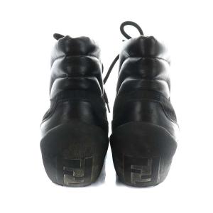 FENDI ズッカ柄 スニーカー シューズ ハイカット 36.5 ブラック