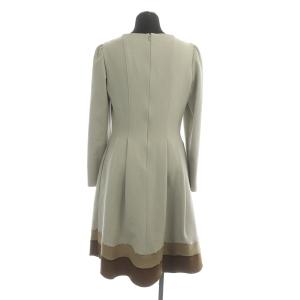 M'S GRACY ワンピース 膝丈 長袖 スパンコール 38 ベージュ