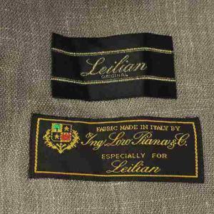 Leilian ロロピアーナ 近年モデル ノーカラージャケット 羽織 ウール 絹 シルク混 麻 リネン混 13 LL ベージュ