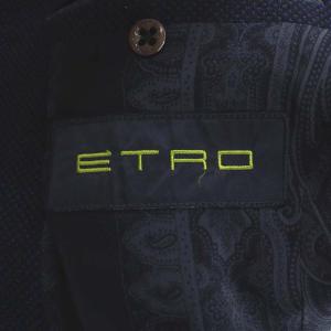 ETRO テーラードジャケット シングル ウール シルク ブルー