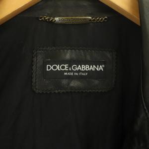 DOLCE&GABBANA レザージャケット 48 ブラック
