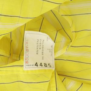 sacai 19SS アシンメトリーシャツワンピース ストライプ メッシュ 2 イエロー