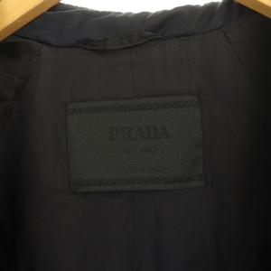 PRADA トレンチコート ナイロン ダブル S ダークネイビー
